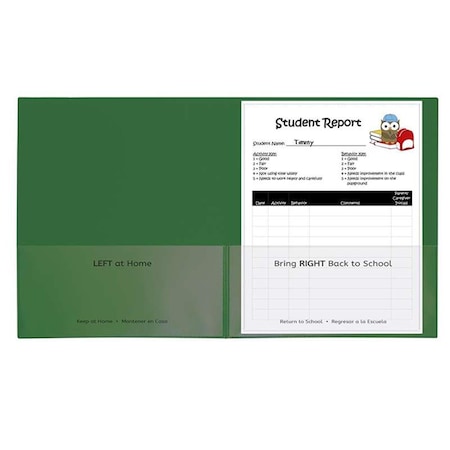C-Line Products 25CT Classroom Connector Folders, Green C-98088